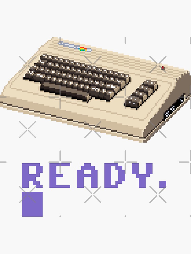 Thumbnail 3 of 3, Sticker, Commodore 64 pixel art designed and sold by djspacegr.