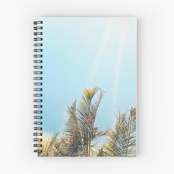 Item preview, Tropical Theme Palm Fronds and Baby Blue Sky with Sun Streaks Tropicalcore designed and sold by Beachy.