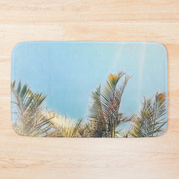 Item preview, Tropical Theme Palm Fronds and Baby Blue Sky with Sun Streaks Tropicalcore designed and sold by Beachy.