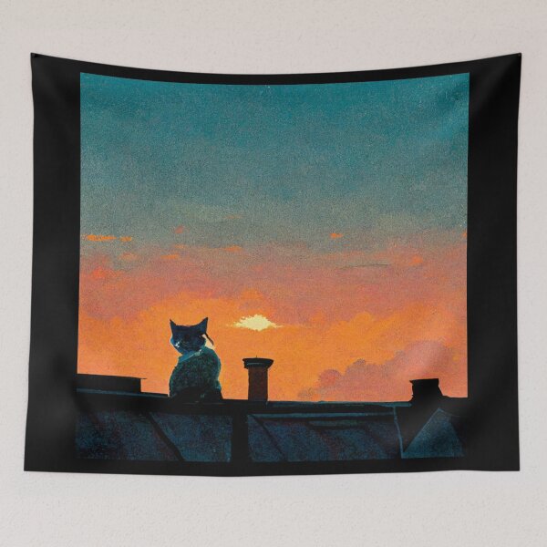 Item preview, Cat on a roof designed and sold by SJG-digital.