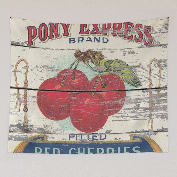 Item preview, dark academia Retro advertisement orchard fruit french country red cherry designed and sold by LEILA ART SPACE.
