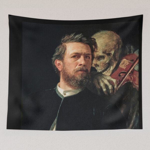 Item preview, Self Portrait with Death Playing the Fiddle - Arnold Bocklin designed and sold by ArsVincitOmnia.