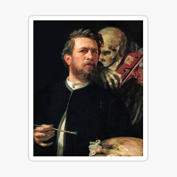 Item preview, Self Portrait with Death Playing the Fiddle - Arnold Bocklin designed and sold by ArsVincitOmnia.