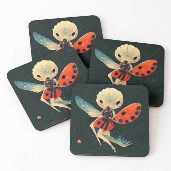 Item preview, winged girl with ladybug in space designed and sold by zoro92.