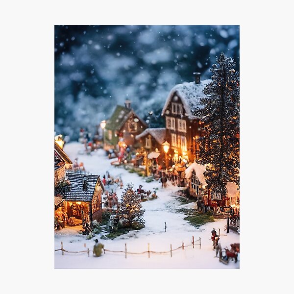 Item preview, Dreamy Miniature Christmas Village designed and sold by XmasPatterns.