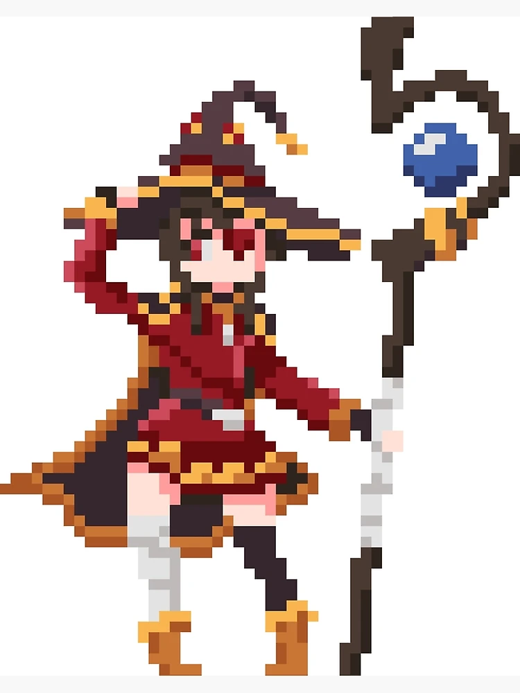 Megumin Pixel Art Metal Print for Sale by Omi Cedar