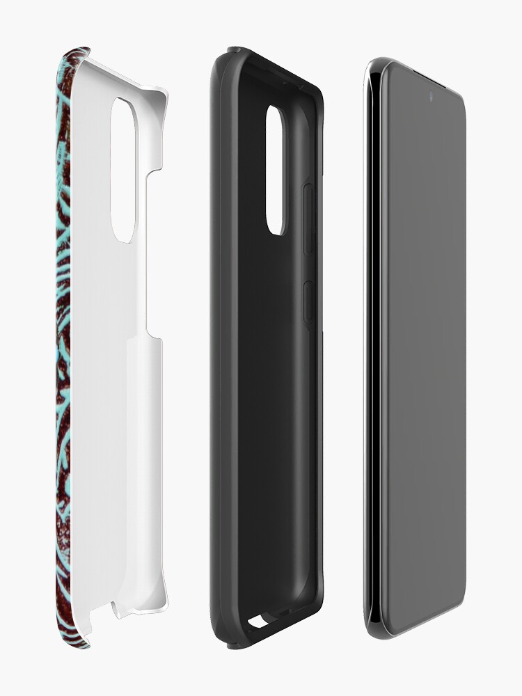 Alternate view of Primitive cowboy cowgirl western country brown turquoise leather Case & Skin for Samsung Galaxy
