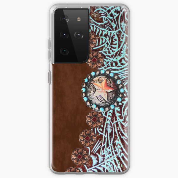Item preview, Primitive cowboy cowgirl western country brown turquoise  designed and sold by LEILA ART SPACE.