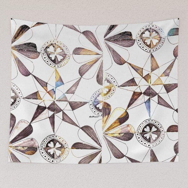 Item preview, geometric pattern of rosettes and stars  dePace' designed and sold by mrpropcake.