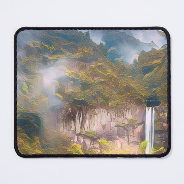 Item preview, Calm Nature Kumano Zen Waterfalls Japan Magic Art Print - Cartoon designed and sold by XIX361ART.
