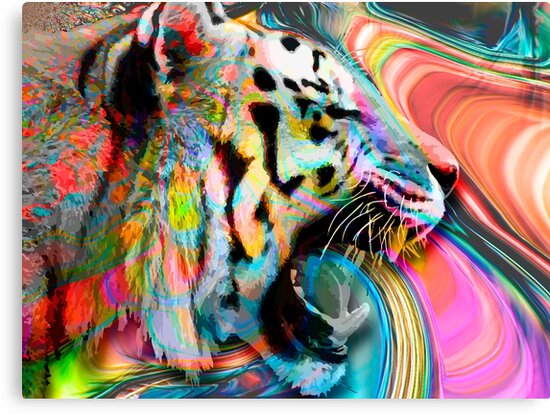 " Trippy Tiger" Canvas Print By Bakkagirl | Redbubble