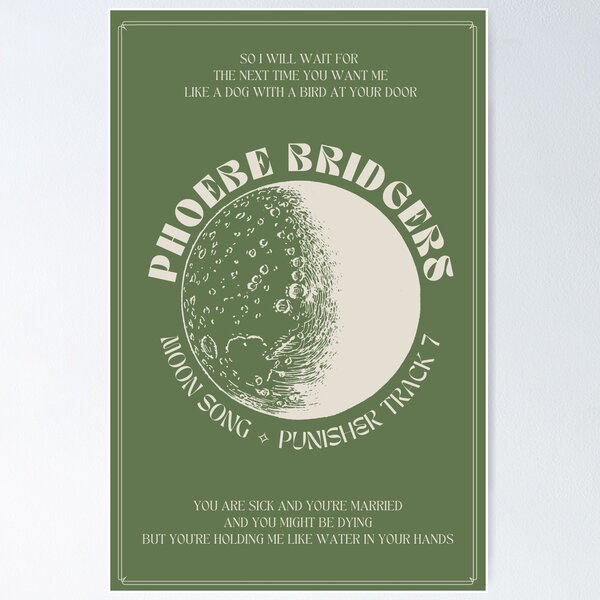 Artikelvorschau, Mondlied Phoebe Bridgers grünes Poster entworfen und verkauft von dlagrimas.