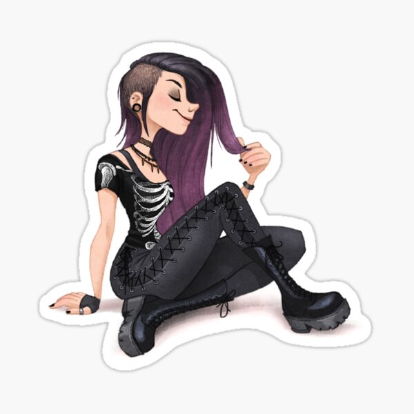 Goth girl Kenzie Sticker