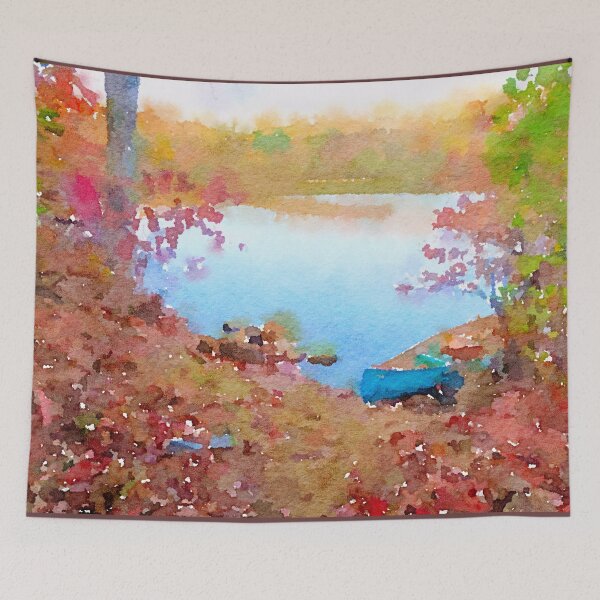 Item preview, Autumn Landscape in Watercolor designed and sold by TheArtCave.
