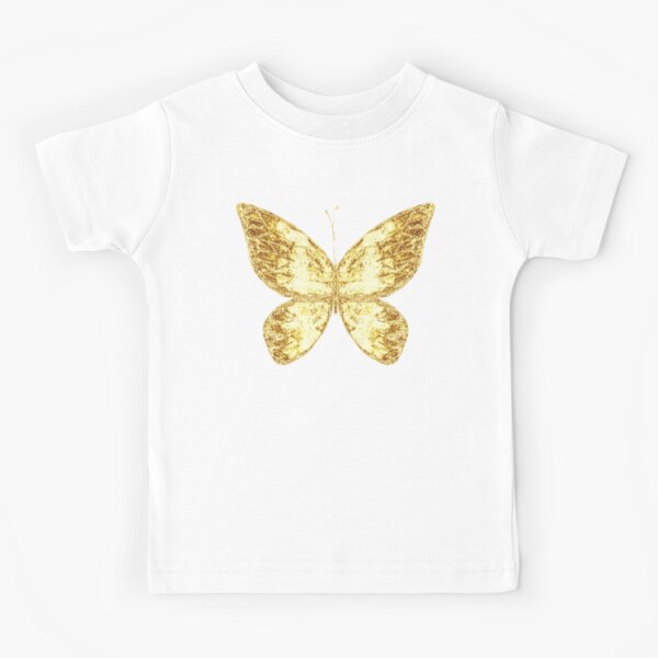 Golden Butterfly Kids T-Shirt for Sale by antevasinart