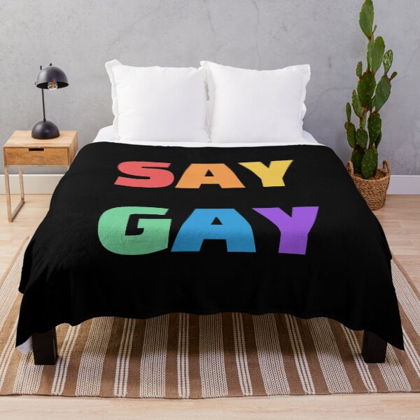 Item preview, SAY GAY LGBTQ Rainbow designed and sold by Inspirationmotivation.