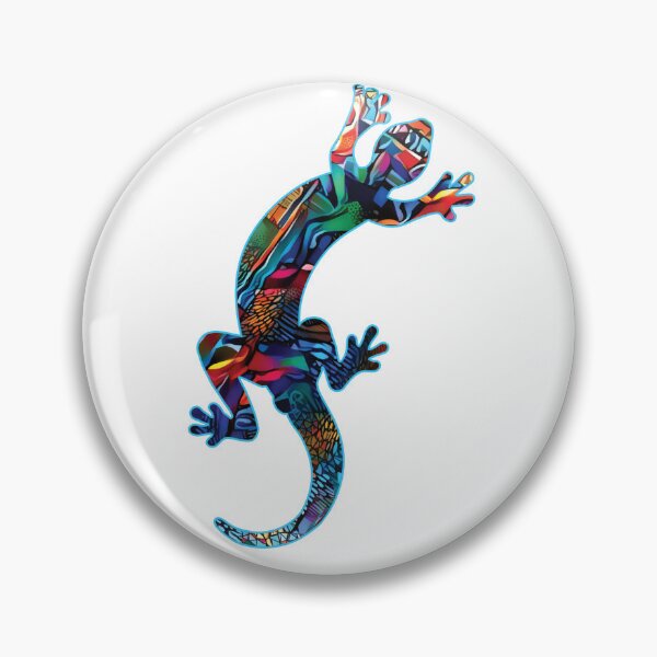 Item preview, COLORFUL GECKO LIZARD IN BAUHAUS STYLE designed and sold by ittybittyowl.