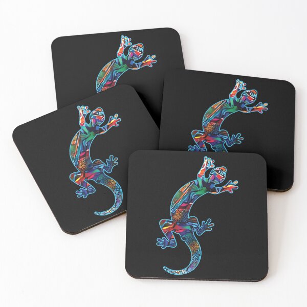 Item preview, COLORFUL GECKO LIZARD IN BAUHAUS STYLE designed and sold by ittybittyowl.