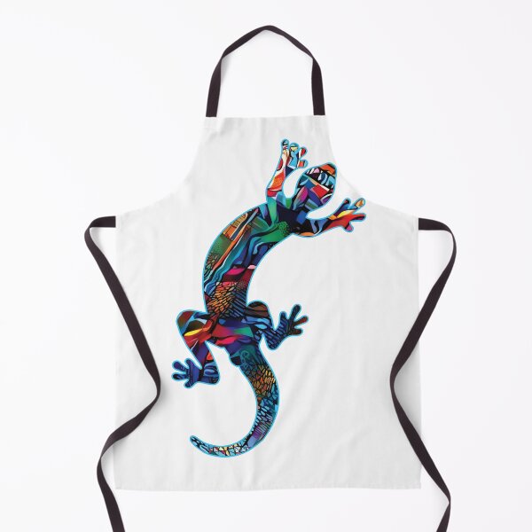 Item preview, COLORFUL GECKO LIZARD IN BAUHAUS STYLE designed and sold by ittybittyowl.