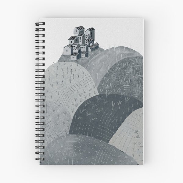 Item preview, That town in the middle of nowhere - Farm with town in grey blue designed and sold by TheMirwoForest.