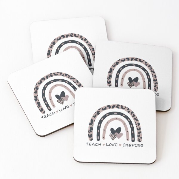 Item preview, Teach Love Inspire Leopard Rainbow designed and sold by HappyLifeCreate.