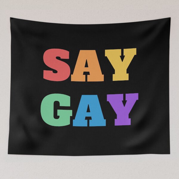 Item preview,  SAY GAY LGBTQ Rainbow designed and sold by Inspirationmotivation.