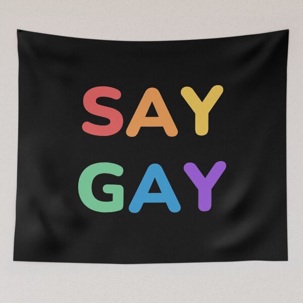 Item preview, SAY GAY LGBTQ Rainbow designed and sold by Inspirationmotivation.
