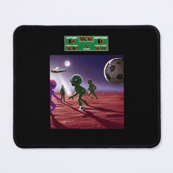 Item preview, ALIENS PLAYING SOCCER ON MARS, MARTIANS, SPORTS, EXTRATERRESTRIALS designed and sold by classic car craze.