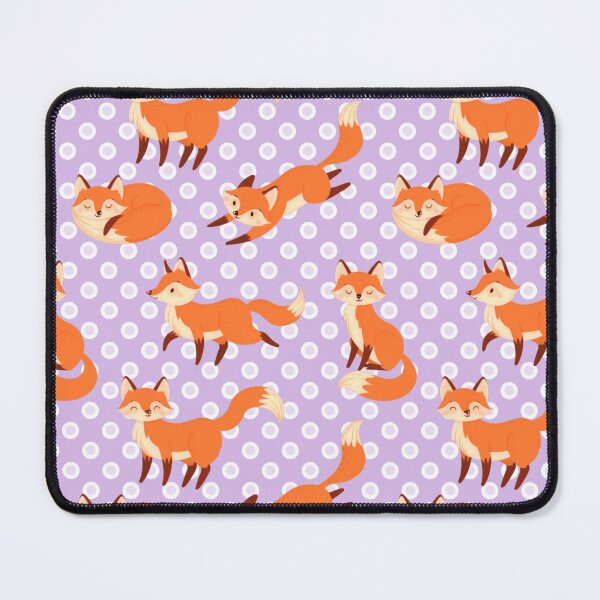 Item preview, Purple Polka Dot Cute Fox Pattern designed and sold by FlakeyBiscuit3.