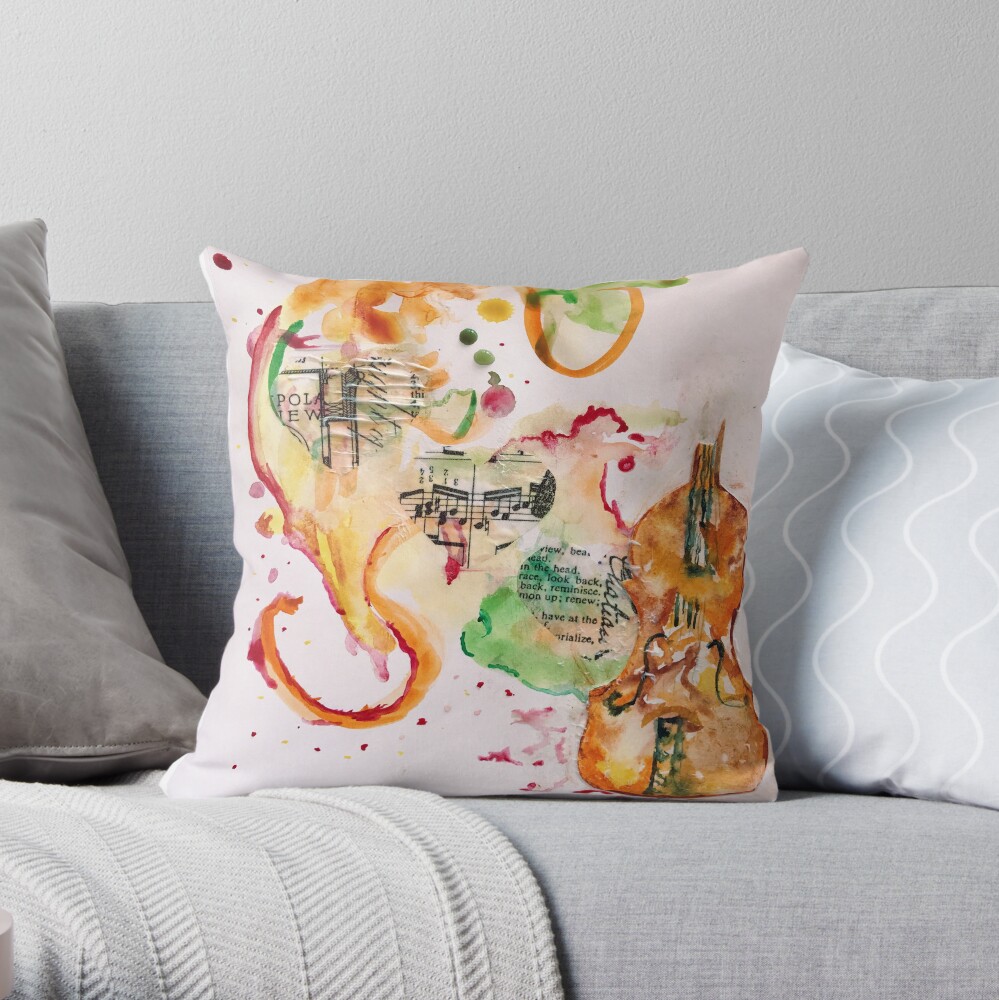 Violin Love Throw Pillow