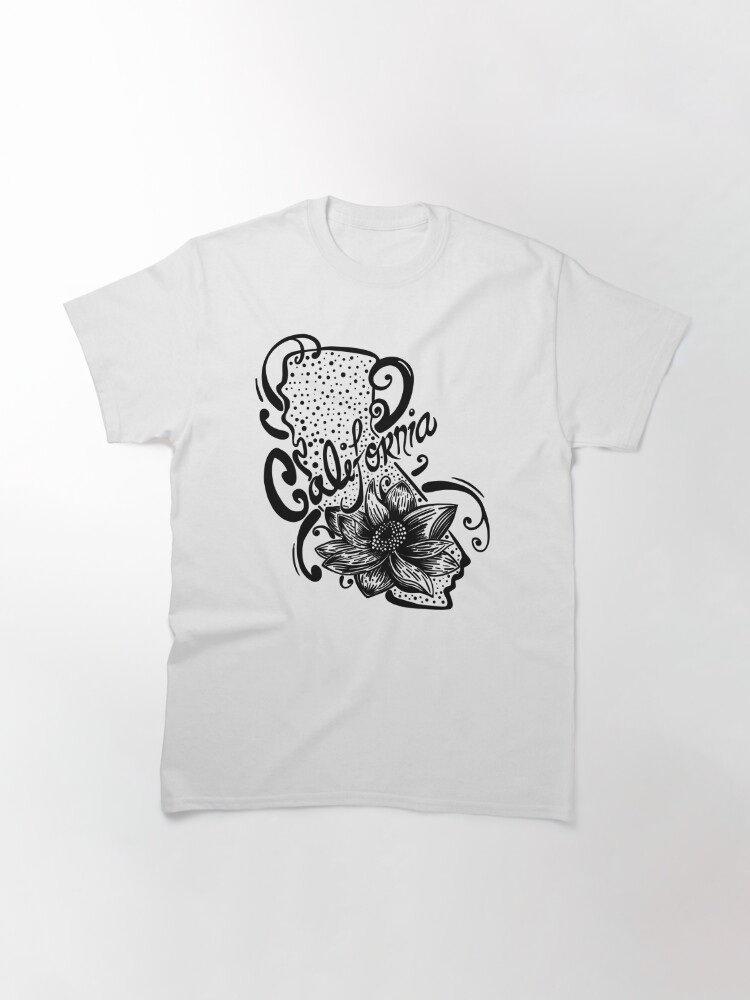 Classic T-Shirt, California Black Ink Tattoo Style designed and sold by DeafAngel1080