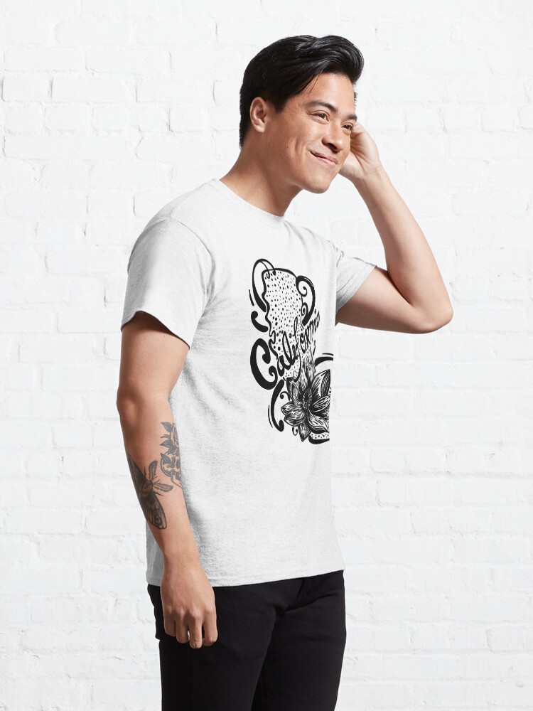 Thumbnail 5 of 7, Classic T-Shirt, California Black Ink Tattoo Style designed and sold by DeafAngel1080.