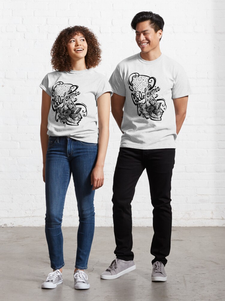 Thumbnail 1 of 7, Classic T-Shirt, California Black Ink Tattoo Style designed and sold by DeafAngel1080.