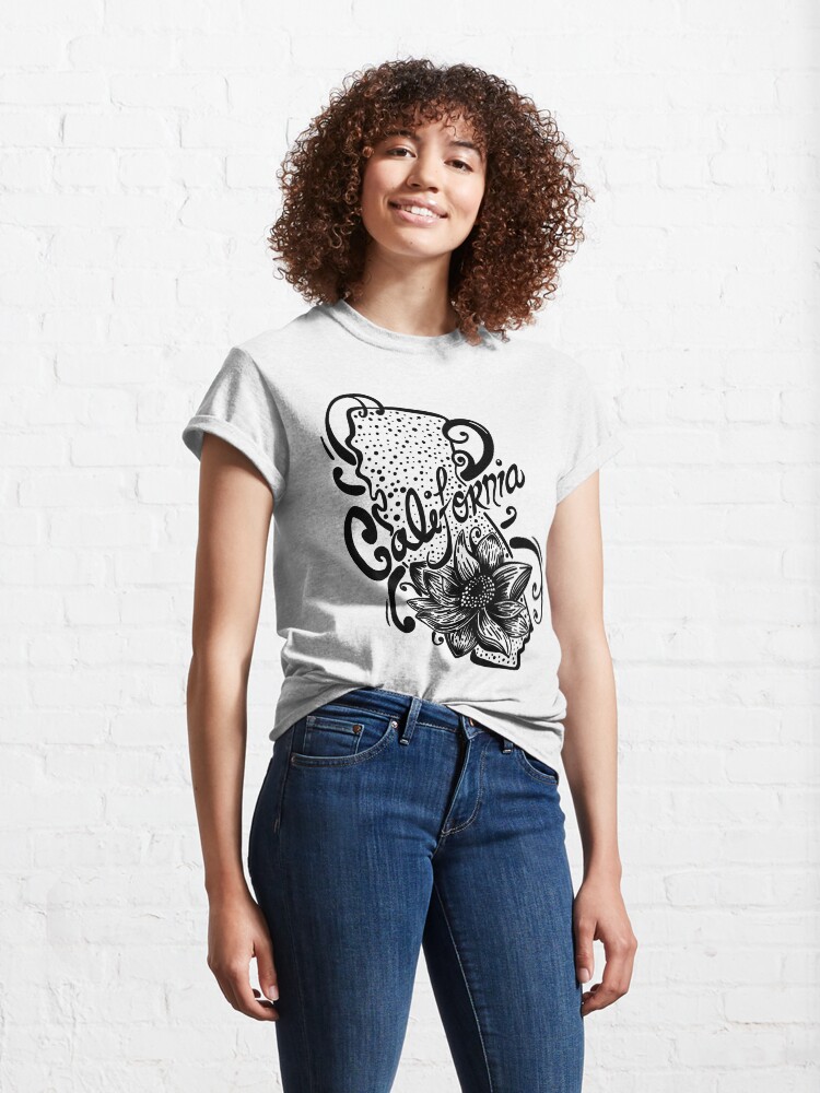 Thumbnail 4 of 7, Classic T-Shirt, California Black Ink Tattoo Style designed and sold by DeafAngel1080.