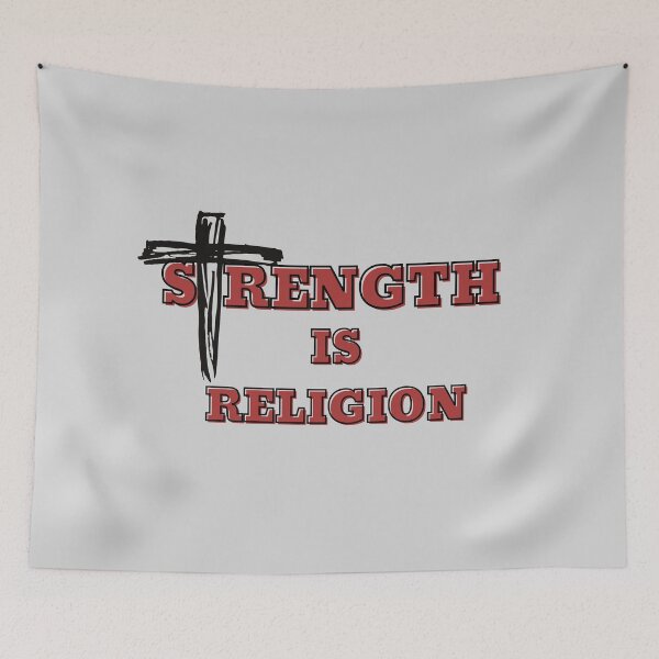Item preview, Strength is religion gym freak bodybuilding power designed and sold by soniaaseguin.