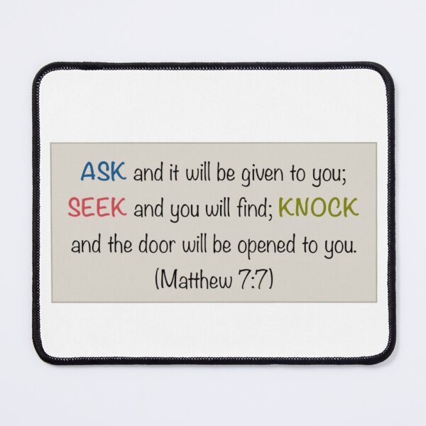 Item preview, Prayer Digital Stickers, Christian Stickers, Bible Verses, Bible, Christianity, Jesus Christ, Words of God, Matthew 7:7 designed and sold by SHiNStudio.