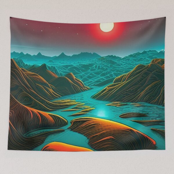 Item preview, Mountainous Landscape of a Distant Alien Planet 1 designed and sold by Caregiverology.