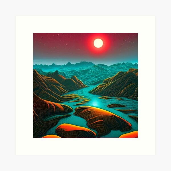Item preview, Mountainous Landscape of a Distant Alien Planet 1 designed and sold by Caregiverology.