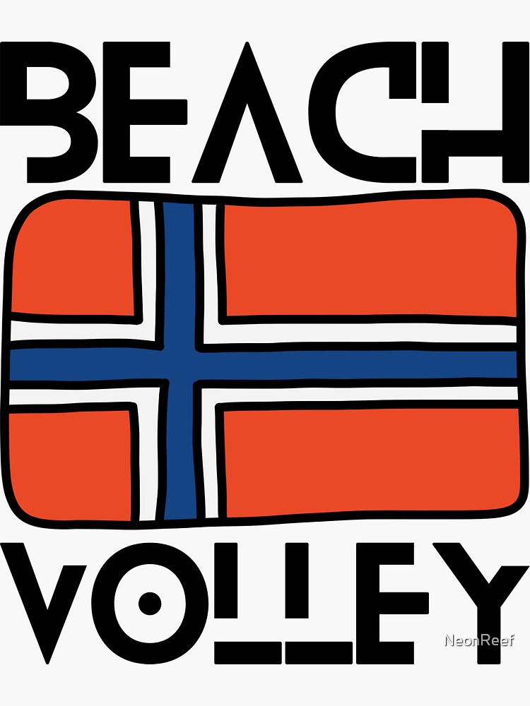 "Beach Volleyball Norway" Sticker for Sale by NeonReef Redbubble