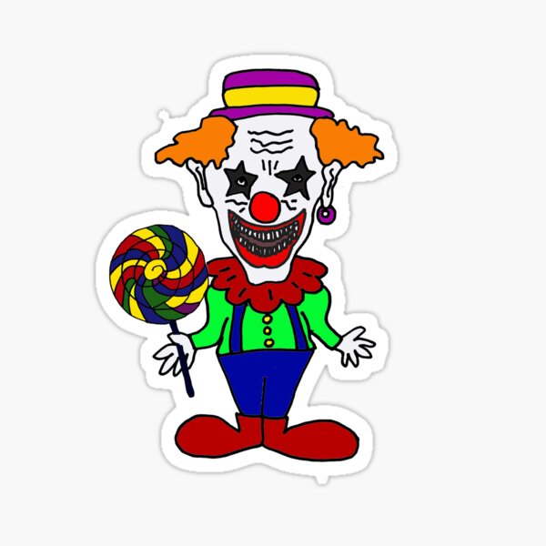 Sticker Evil Clown Redbubble