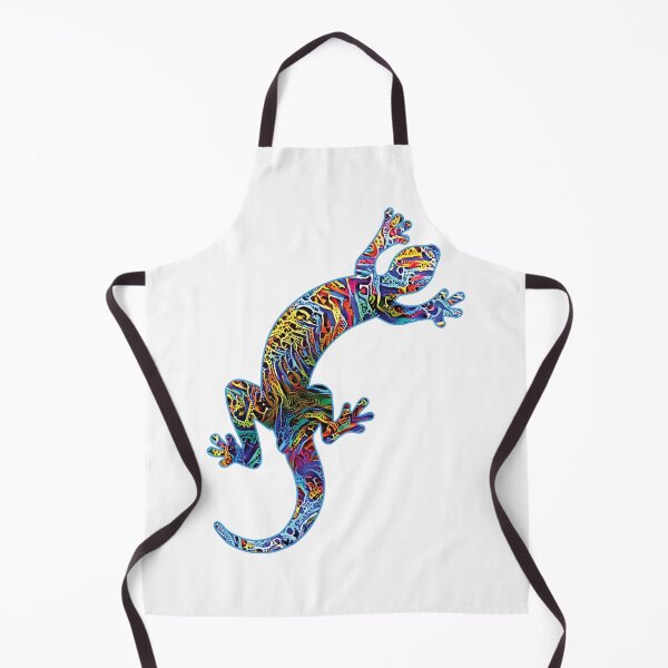 Item preview, COLORFUL GECKO LIZARD IN TRIBAL HIPPIE STYLE designed and sold by ittybittyowl.