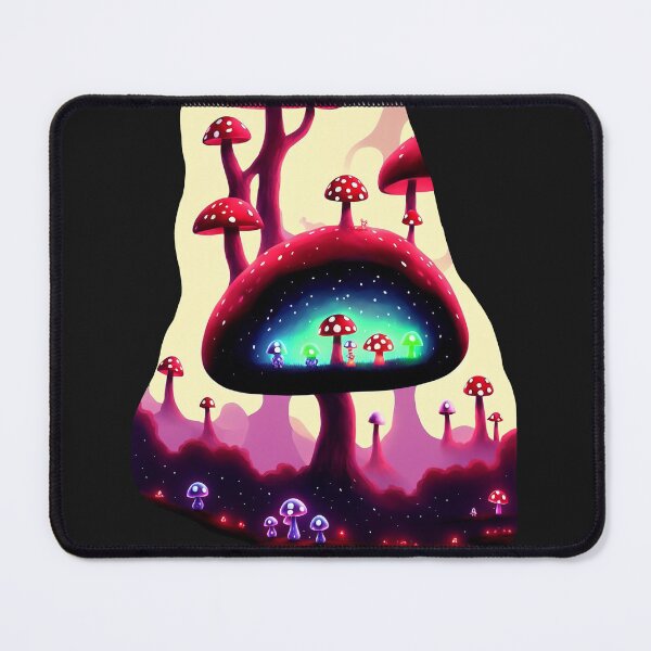 Item preview, Glowing multicoloured toadstools and toadstool-people in shroom-caves II designed and sold by BrachiaST.