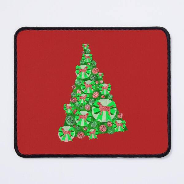 Item preview, Labrador Retriever Breed Green Bow Christmas Tree Dog Silhouette designed and sold by AMSonArt.
