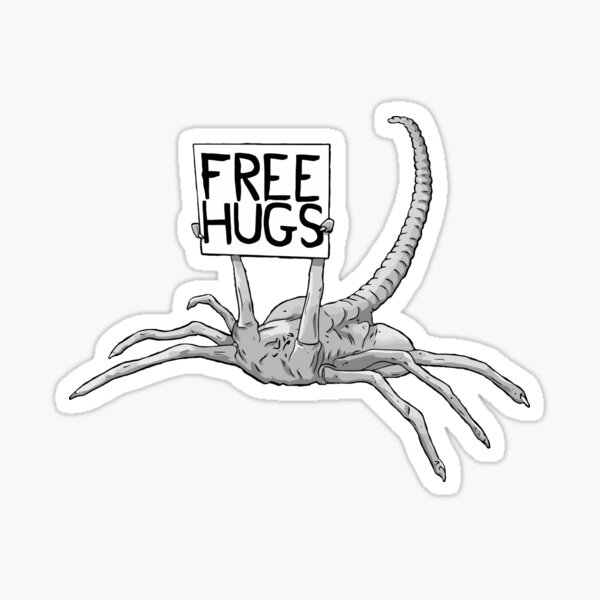 face hugger free hug xenomorph  Sticker