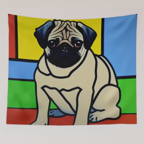 Item preview, Pug in the Style of Mondrian designed and sold by pugmom4.