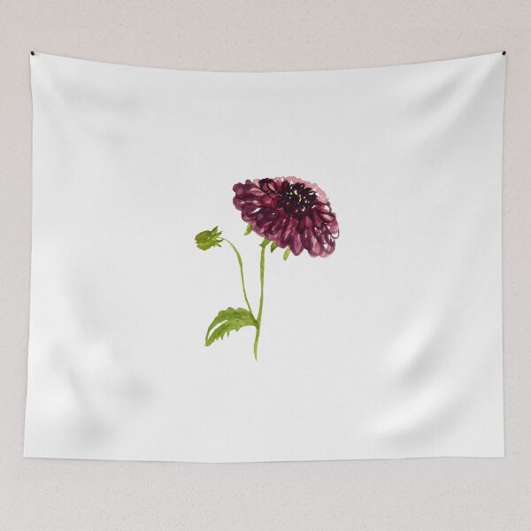 Item preview, Watercolor dahlia illustration single object designed and sold by Yana Mustafina | Boho Soulful Designs.