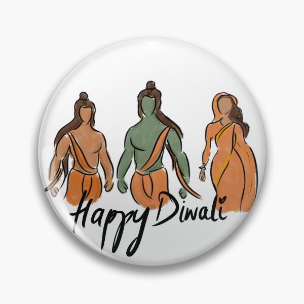 Item preview, Happy Diwali Card - Rama, Laxman and Sita designed and sold by devakidesigns.
