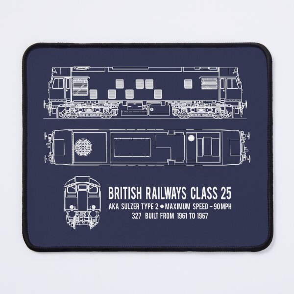 Item preview, British Railways Class 25 Sulzer Type 2 Locomotive Blueprint Diagram Gift designed and sold by Maljonic.
