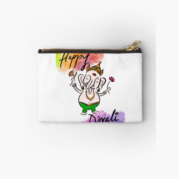 Item preview, Colourful Ganesh Diwali Card designed and sold by devakidesigns.