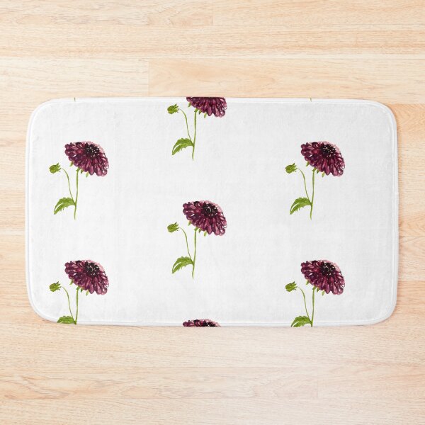 Item preview, Seamless dahlia watercolor illustration designed and sold by Yana Mustafina | Boho Soulful Designs.